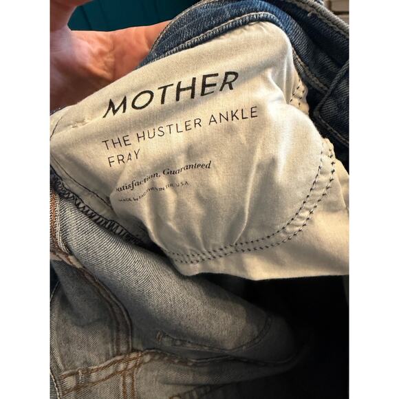 Mother Jeans The Hustler High Rise Frayed Flare Leg Ankle Jeans - Picture 5 of 6